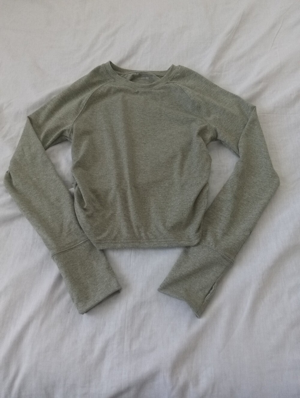Offline By Aerie Women’s Olive Green Long-Sleeve Crewneck Top